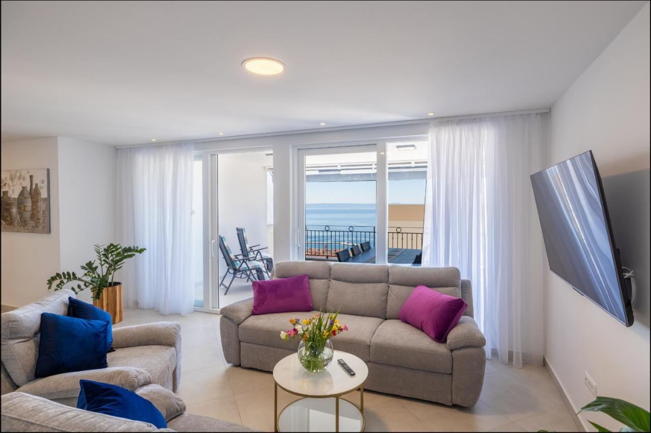 Villa Smaragd - Lapis - Luxury Apartment With Shared Pool Makarska Ngoại thất bức ảnh